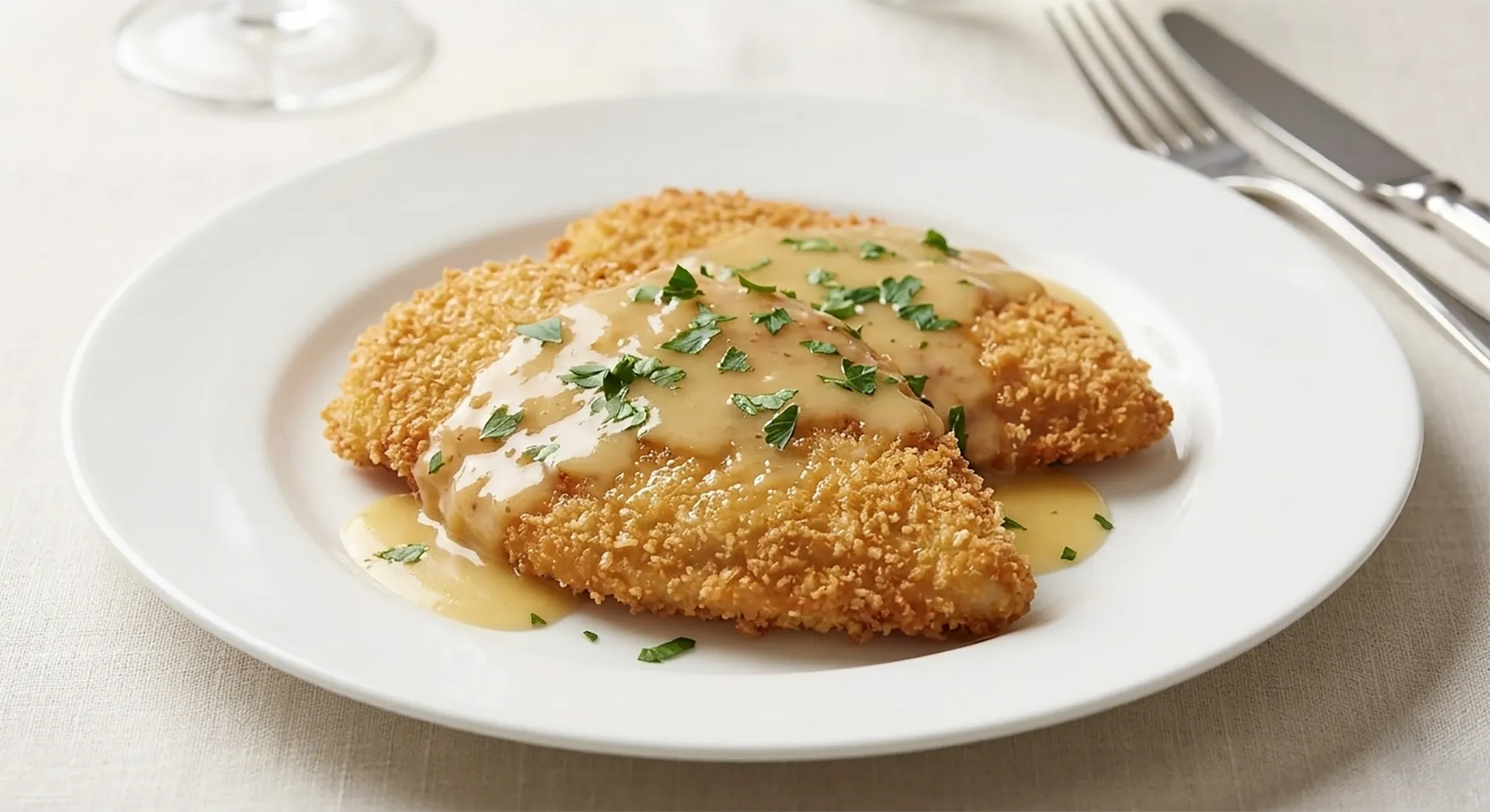 Chicken Christopher (Panko Cutlet, Beurre Blanc)